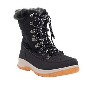 Chooka Womens Belltown Mid Faux Fur Cold Weather Boots Black Size 8 -$77